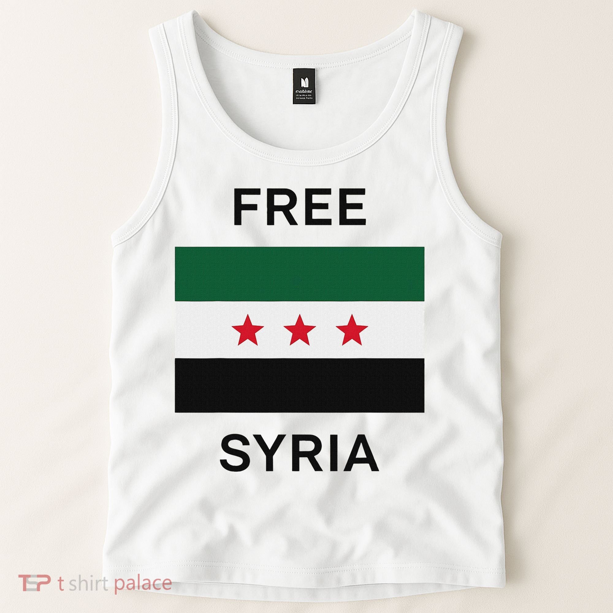 Free Syria New Syrian Flag Syria Freedom Celebration Tank Top