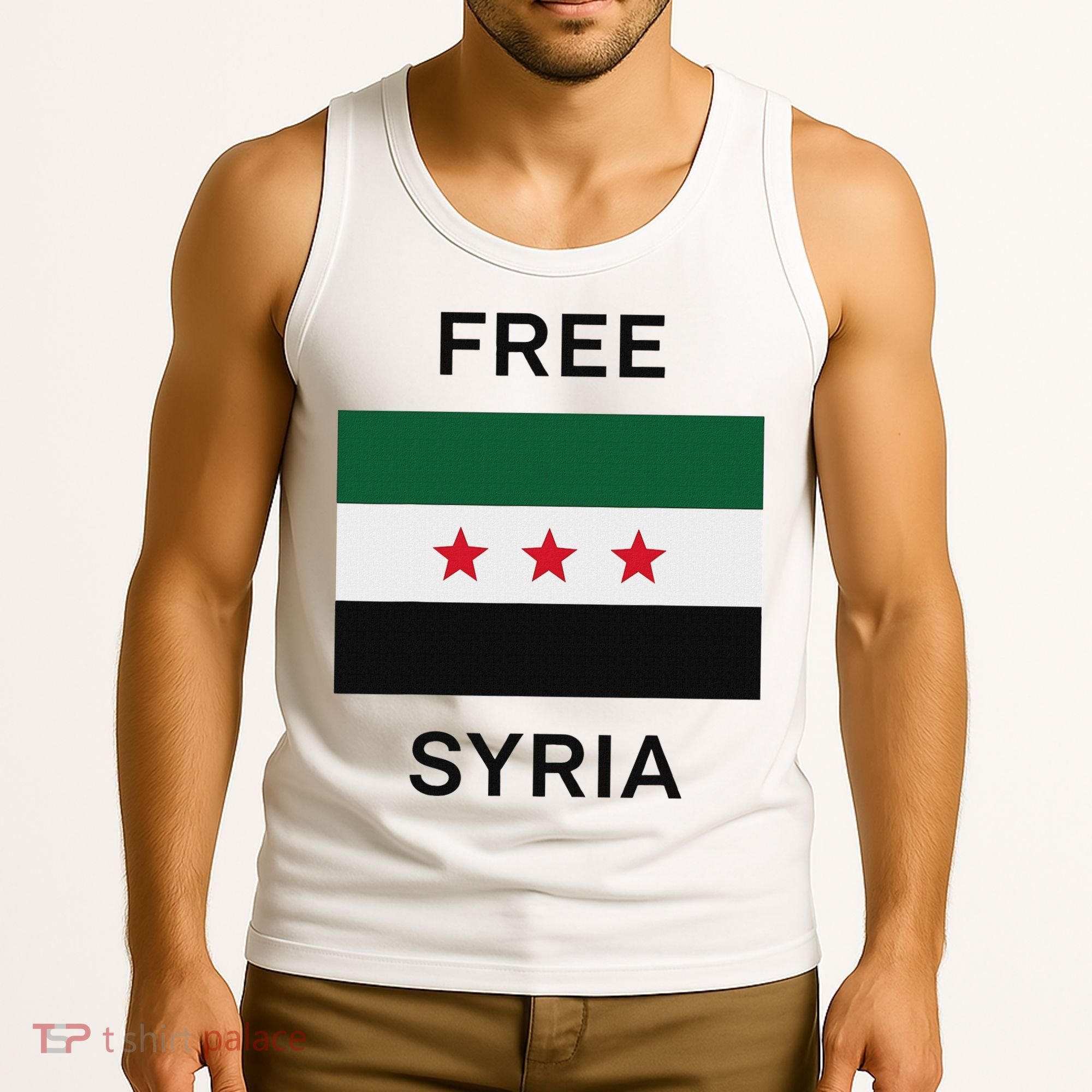 Free Syria New Syrian Flag Syria Freedom Celebration Tank Top
