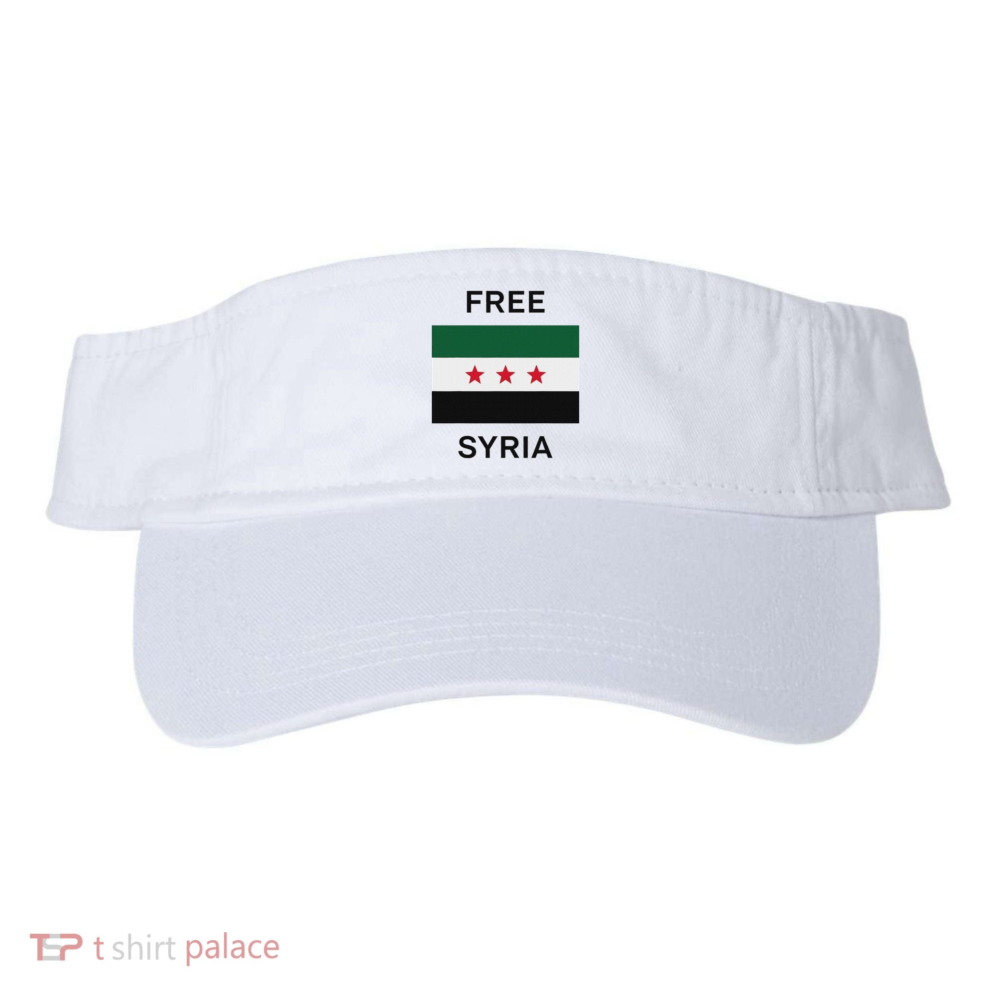 Free Syria New Syrian Flag Syria Freedom Celebration Visor