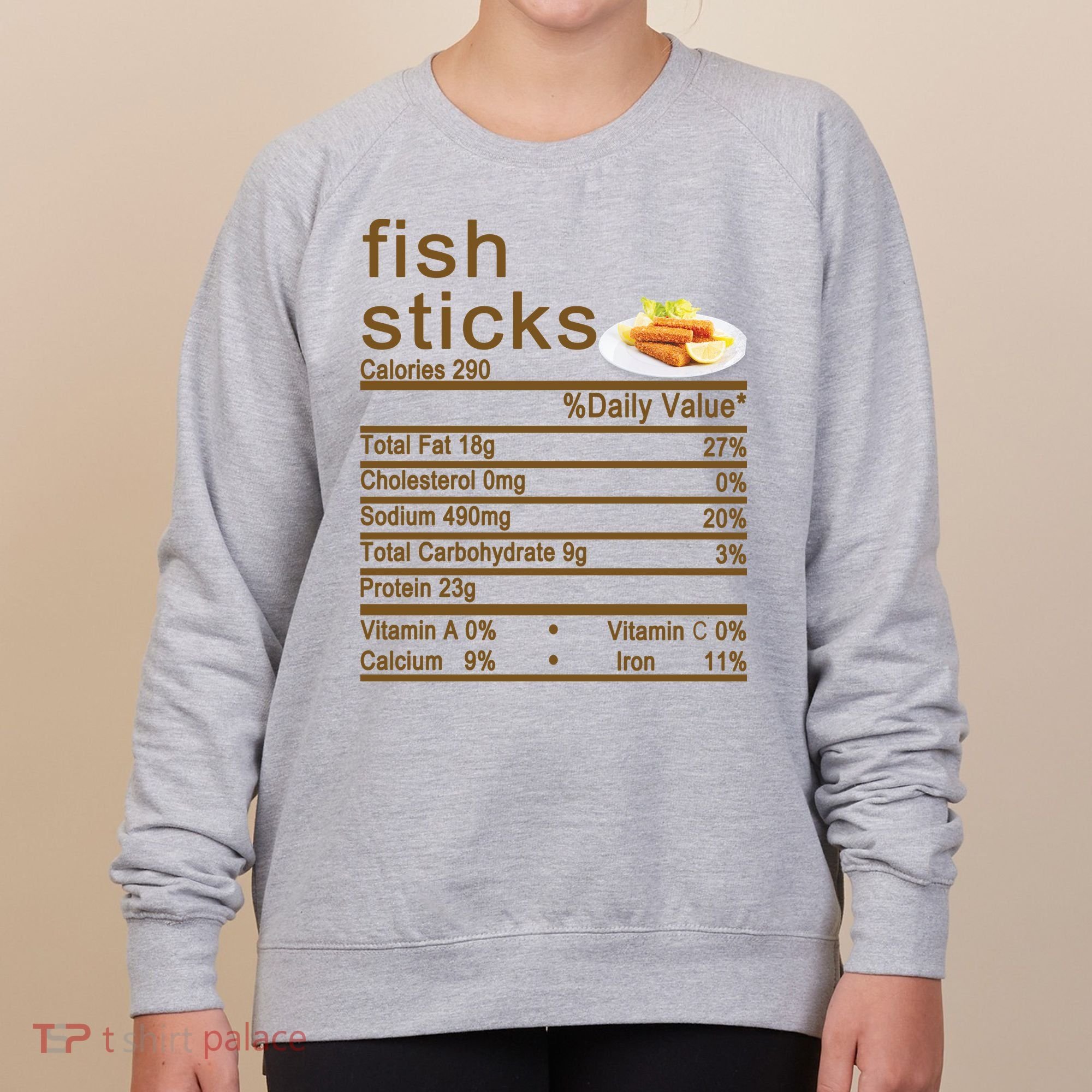 Fish Sticks Nutrition Facts Label Women's Sweatshirt