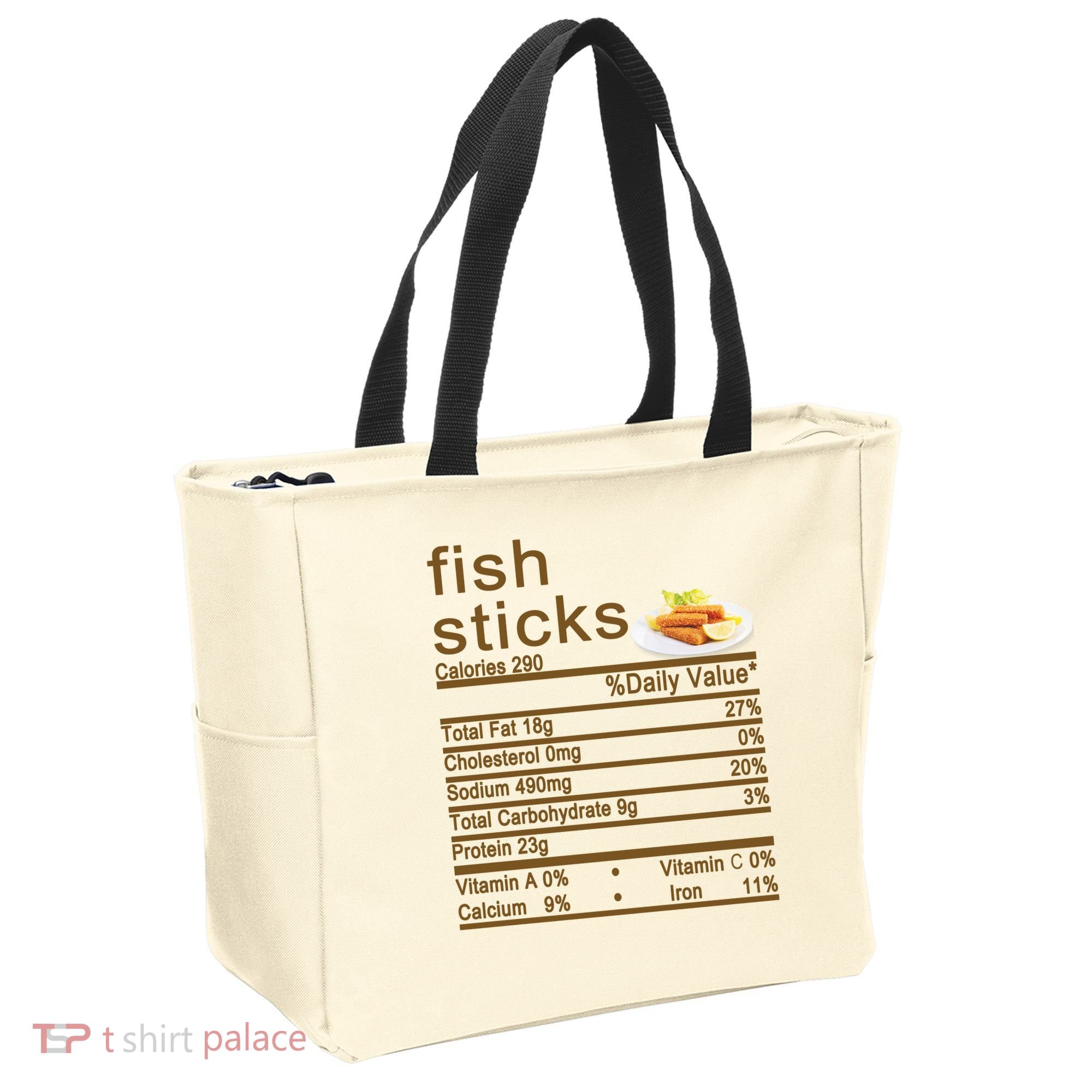 Fish Sticks Nutrition Facts Label Tote Bag