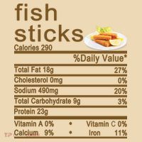 Fish Sticks Nutrition Facts Label Tote Bag thumb 4