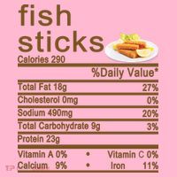 Fish Sticks Nutrition Facts Label Coaster thumb 2