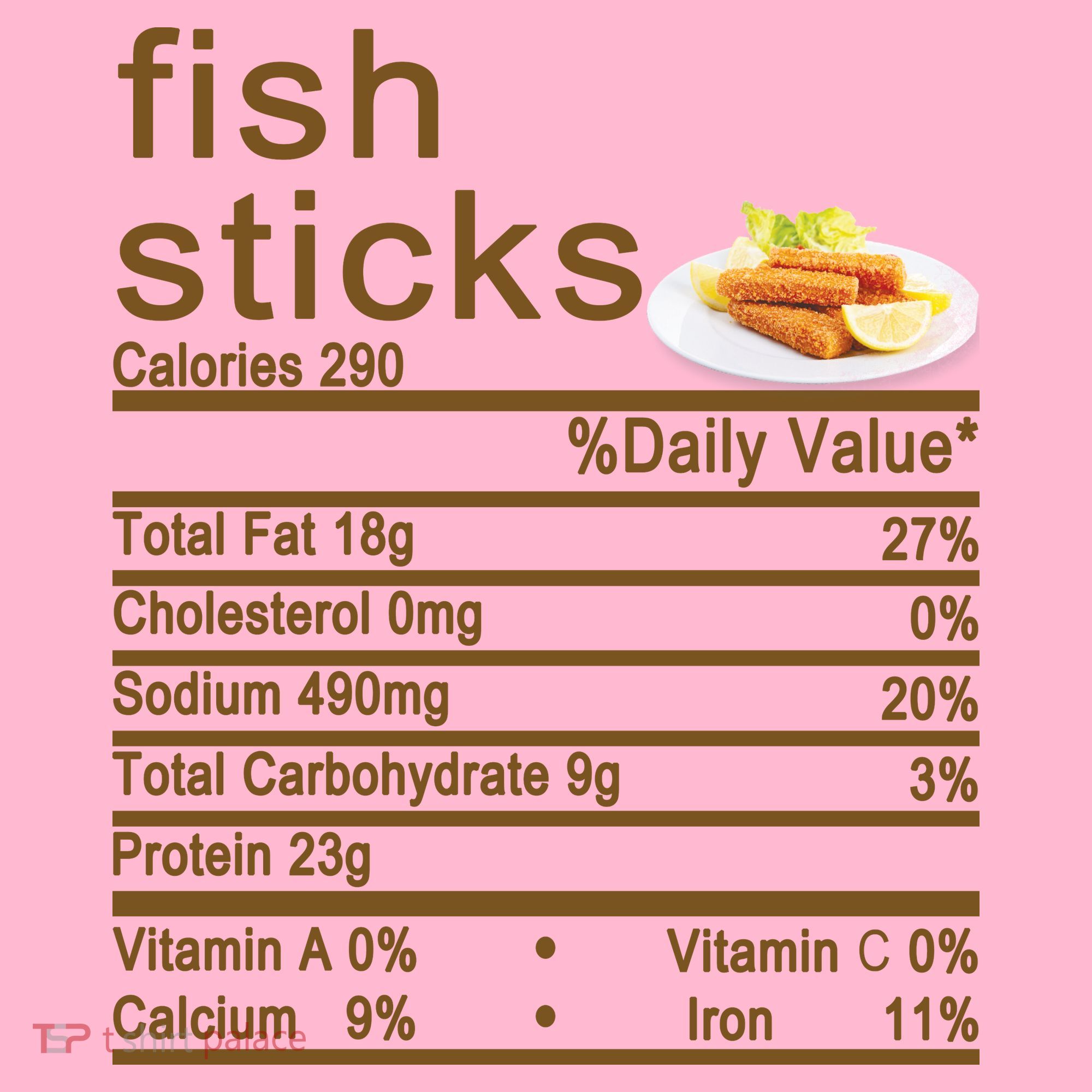 Fish Sticks Nutrition Facts Label Coaster