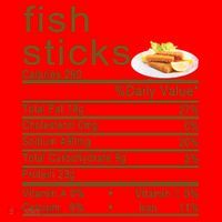 Fish Sticks Nutrition Facts Label Santa Hat thumb 1