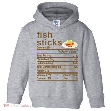 Fish Sticks Nutrition Facts Label Toddler Hoodie