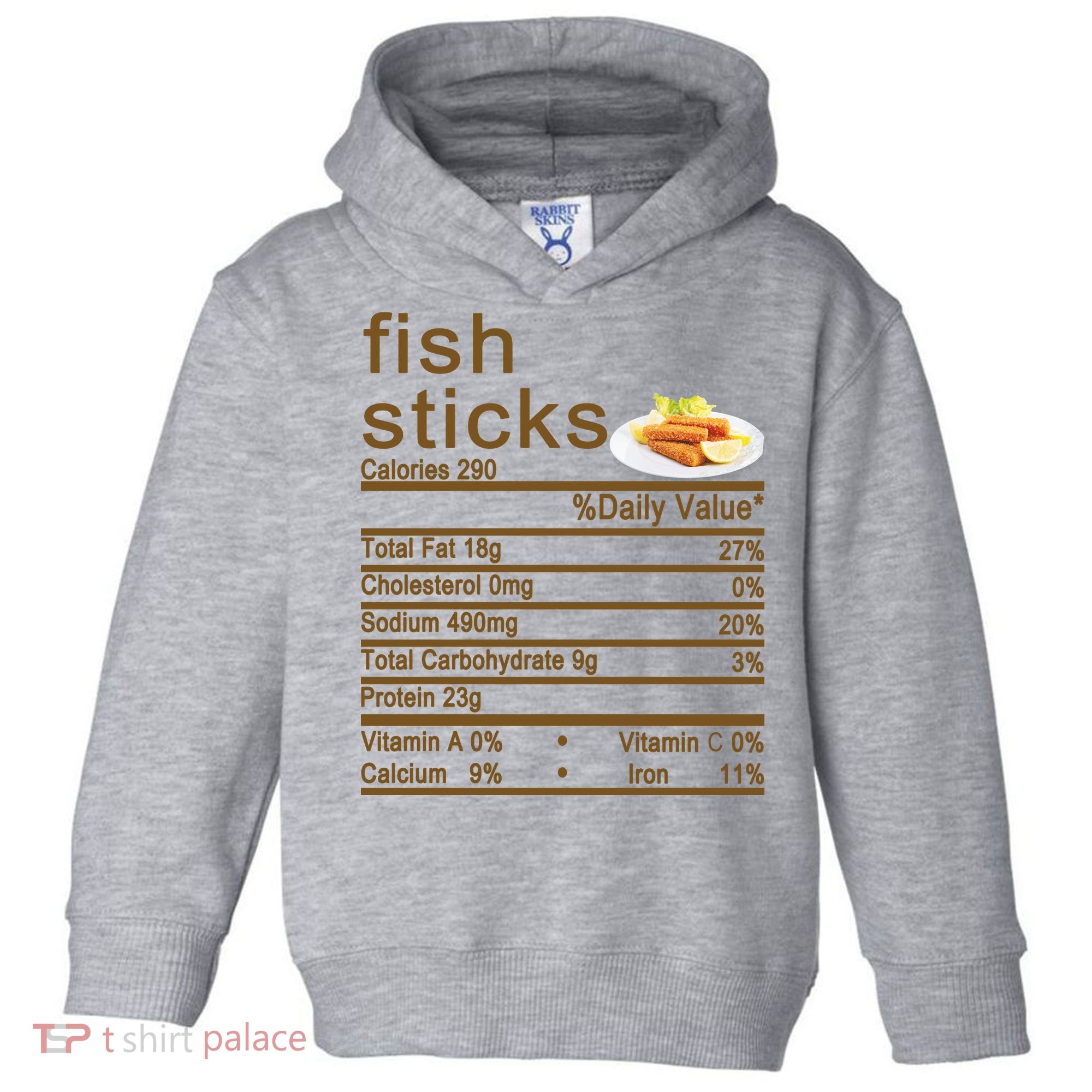 Fish Sticks Nutrition Facts Label Toddler Hoodie