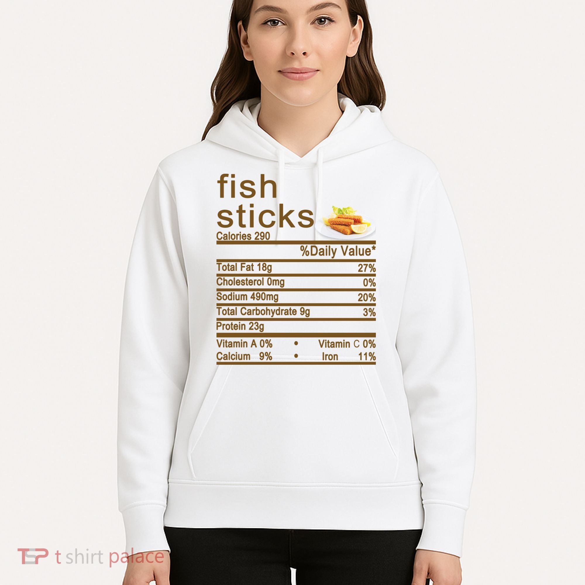 Fish Sticks Nutrition Facts Label Hoodie