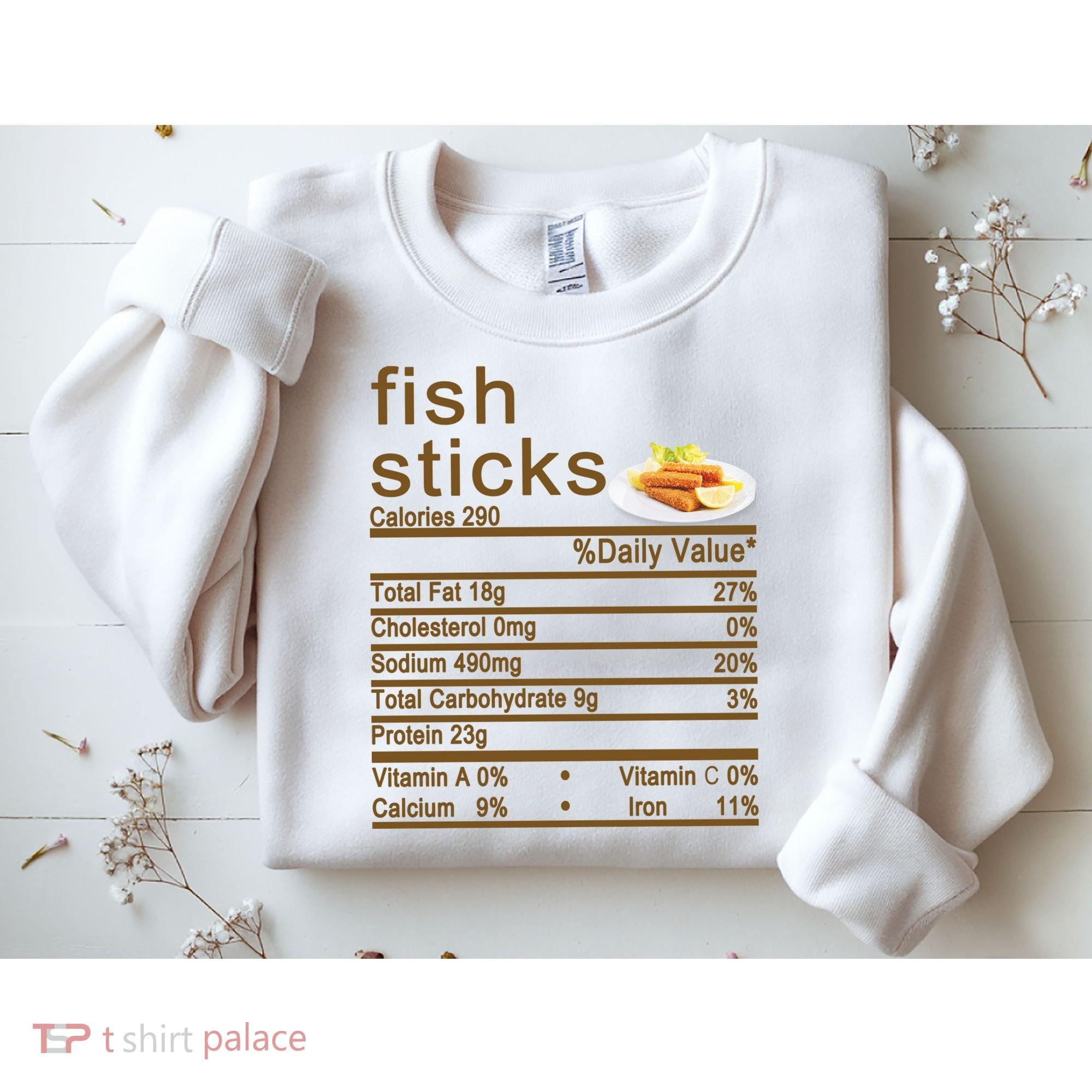 Fish Sticks Nutrition Facts Label Sweatshirt