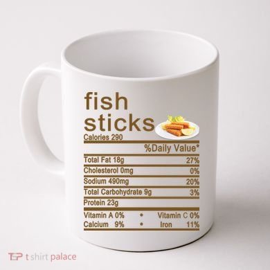 Fish Sticks Nutrition Facts Label Coffee Mug