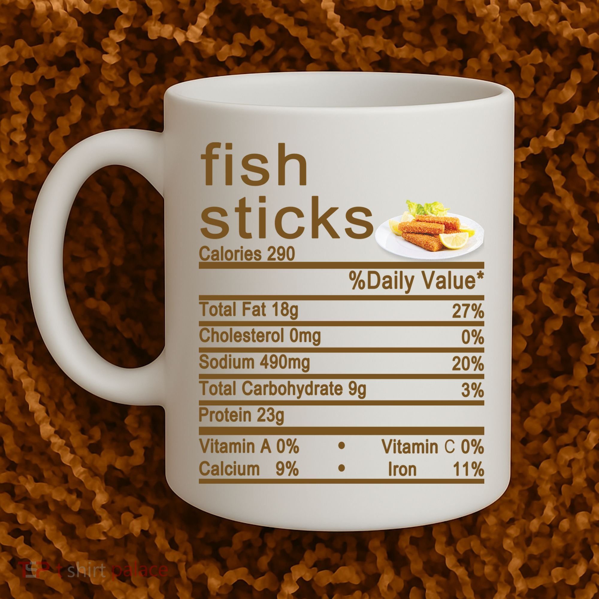Fish Sticks Nutrition Facts Label Coffee Mug