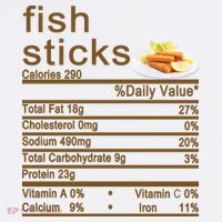 Fish Sticks Nutrition Facts Label Women's Hoodie thumb 2