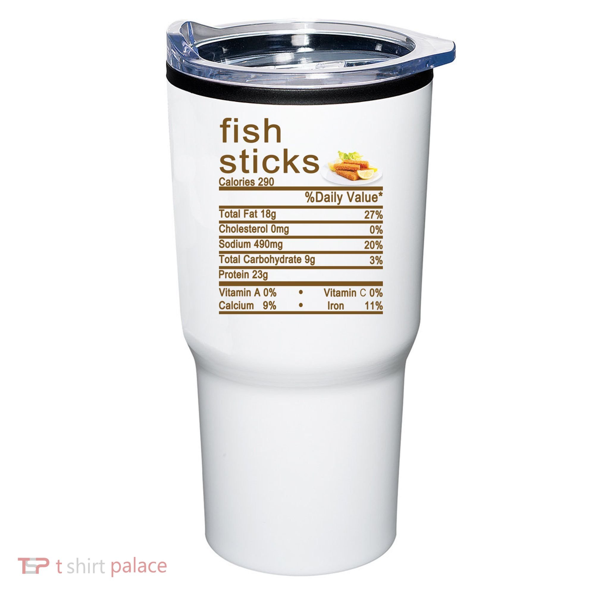 Fish Sticks Nutrition Facts Label Tumbler