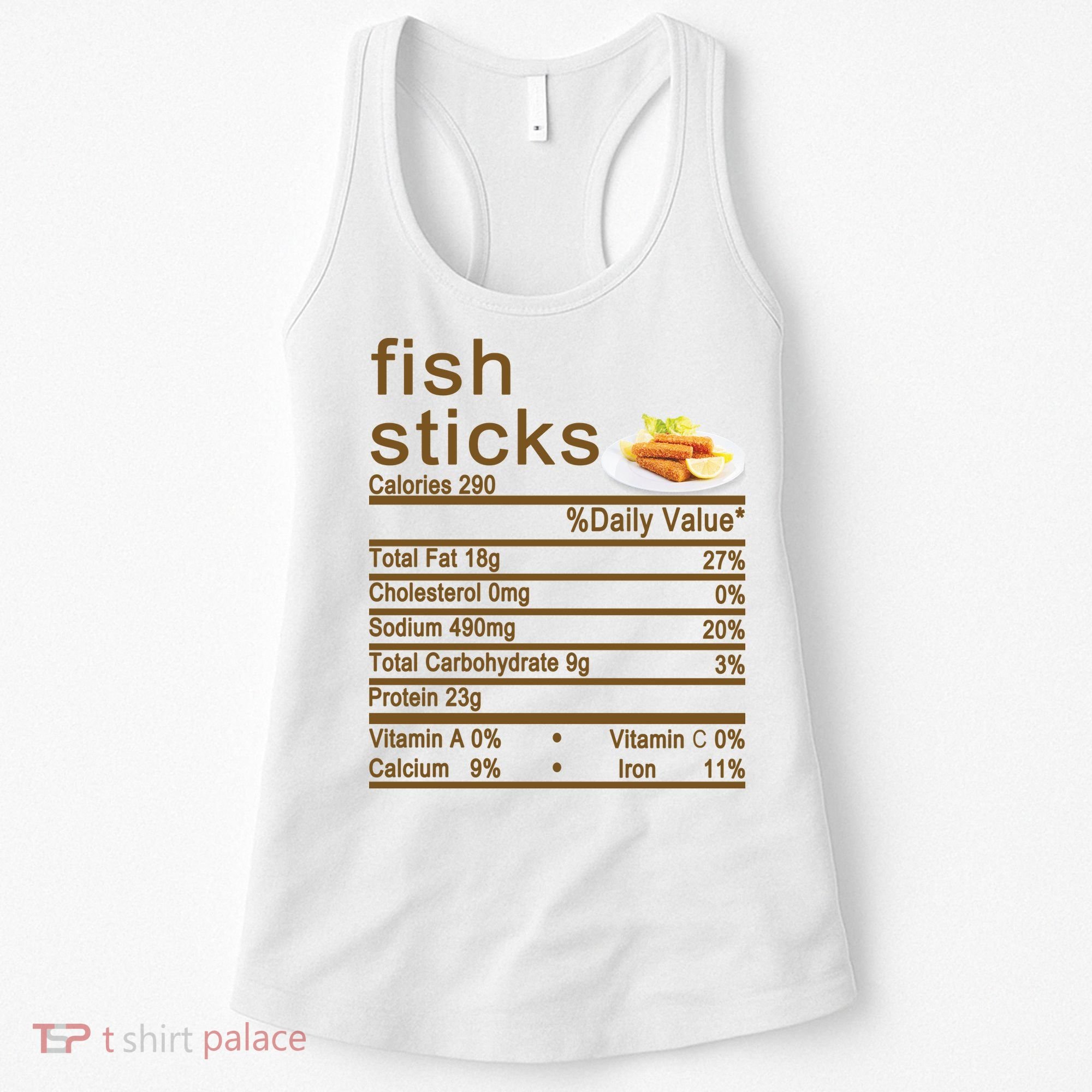 Fish Sticks Nutrition Facts Label Women's Tank Top