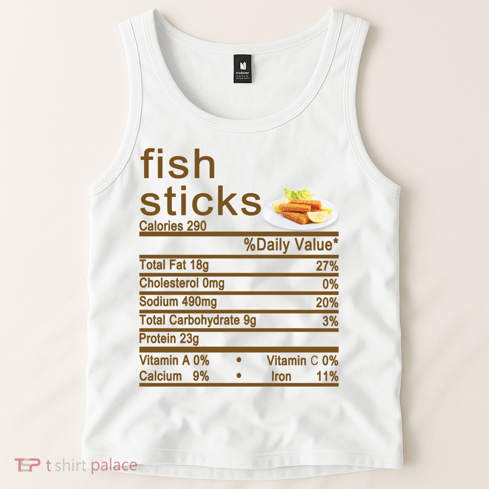 Fish Sticks Nutrition Facts Label Tank Top