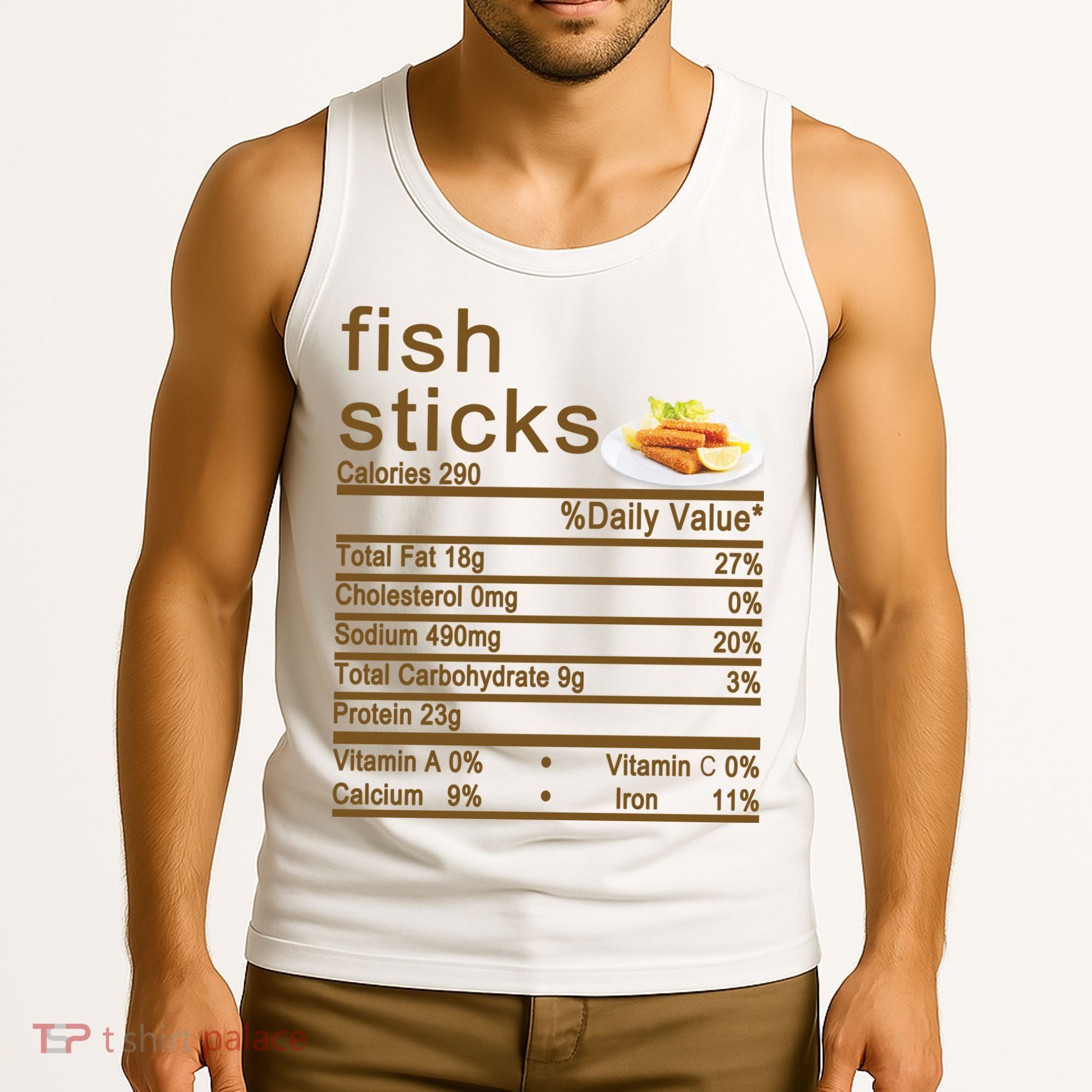 Fish Sticks Nutrition Facts Label Tank Top