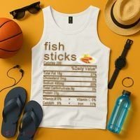 Fish Sticks Nutrition Facts Label Tank Top thumb 4