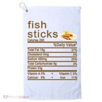 Fish Sticks Nutrition Facts Label Golf Towel thumb 0