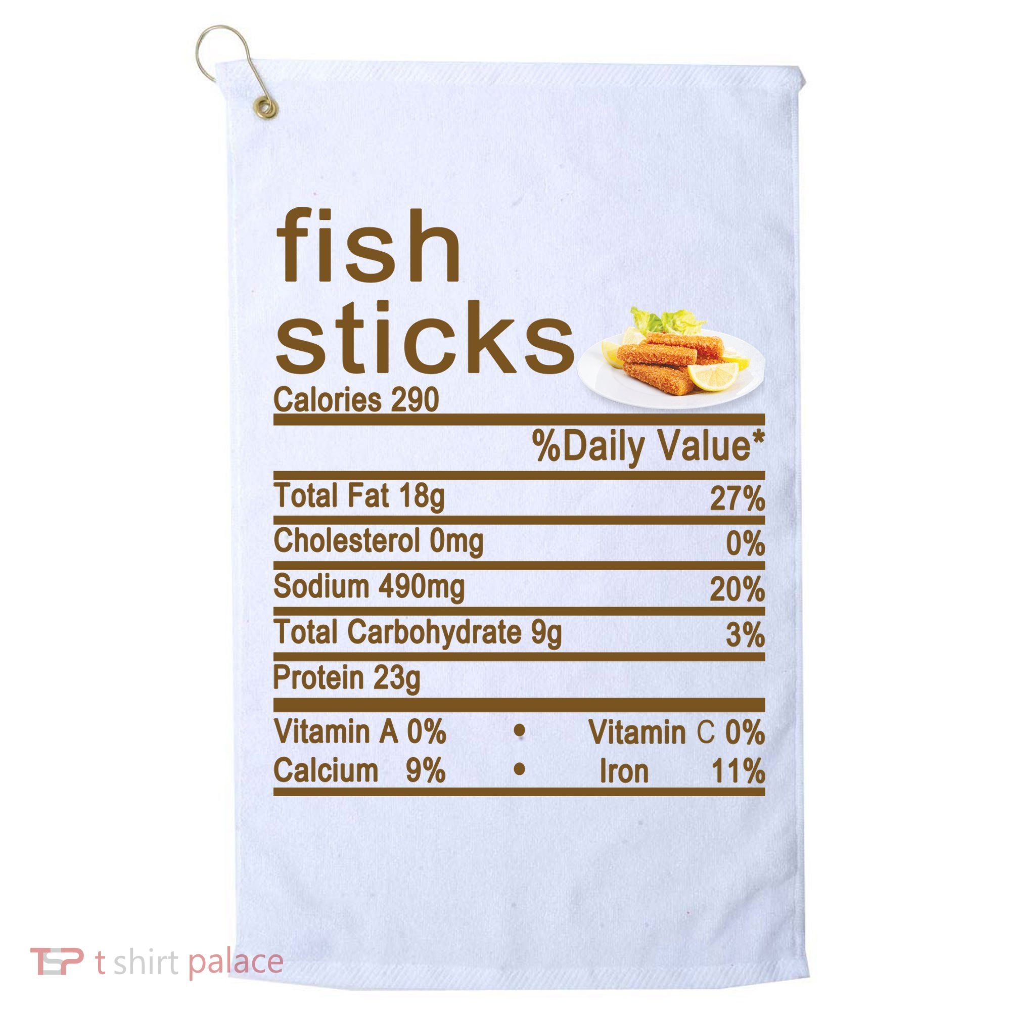 Fish Sticks Nutrition Facts Label Golf Towel