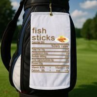 Fish Sticks Nutrition Facts Label Golf Towel thumb 2