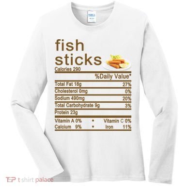 Fish Sticks Nutrition Facts Label Women's Long Sleeve Shirt