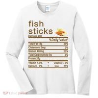 Fish Sticks Nutrition Facts Label Women's Long Sleeve Shirt thumb 0