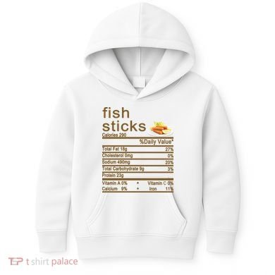 Fish Sticks Nutrition Facts Label Kids Hoodie