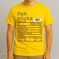 Fish Sticks Nutrition Facts Label T-Shirt thumb 3