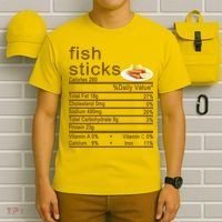 Fish Sticks Nutrition Facts Label T-Shirt thumb 6