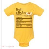 Fish Sticks Nutrition Facts Label Baby Bodysuit thumb 0