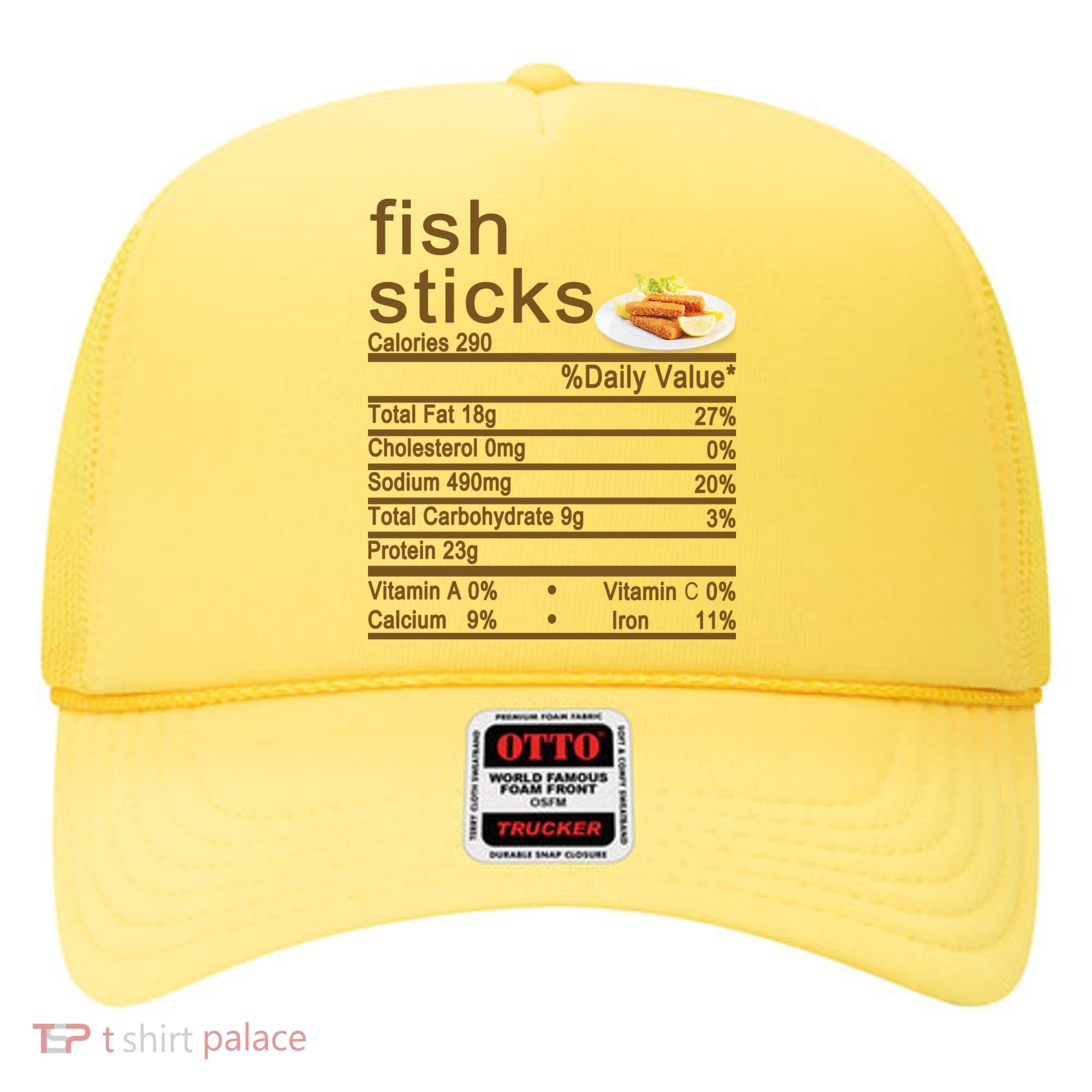 Fish Sticks Nutrition Facts Label Hat