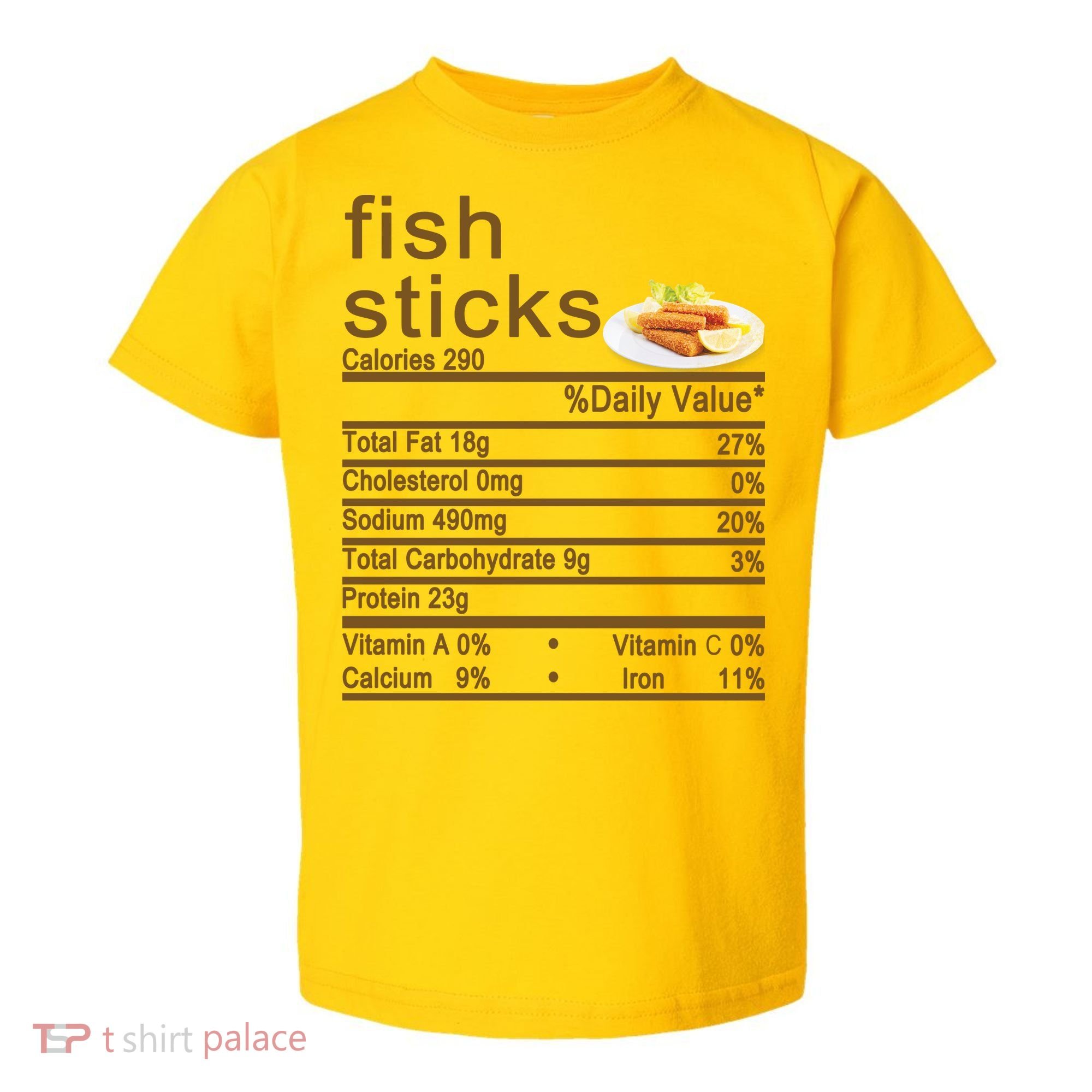 Fish Sticks Nutrition Facts Label Toddler T-Shirt