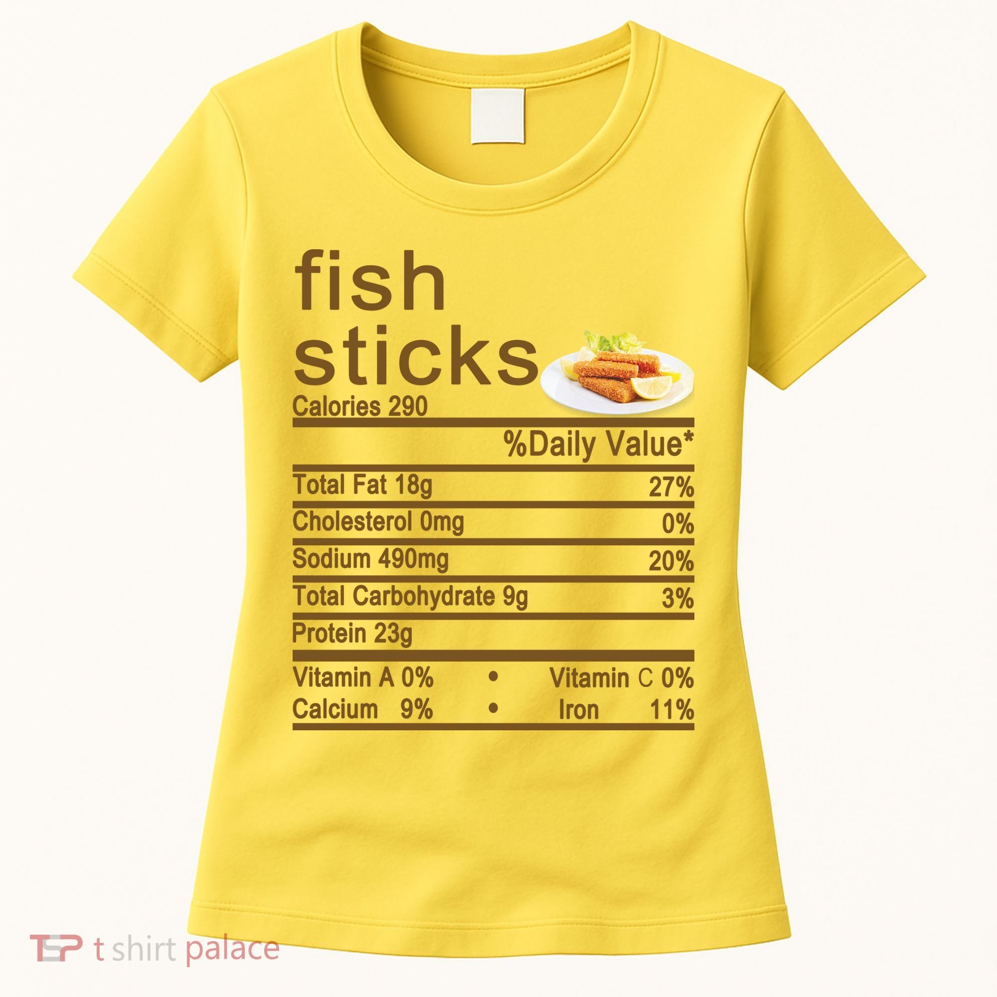Fish Sticks Nutrition Facts Label Women's T-Shirt