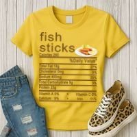 Fish Sticks Nutrition Facts Label Women's T-Shirt thumb 3