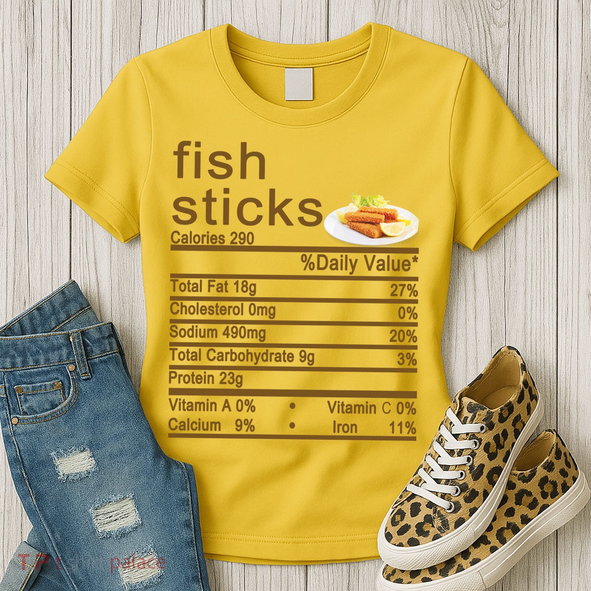 Fish Sticks Nutrition Facts Label Women's T-Shirt
