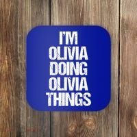 Funny Saying Name Olivia Cute Gift Coaster thumb 0