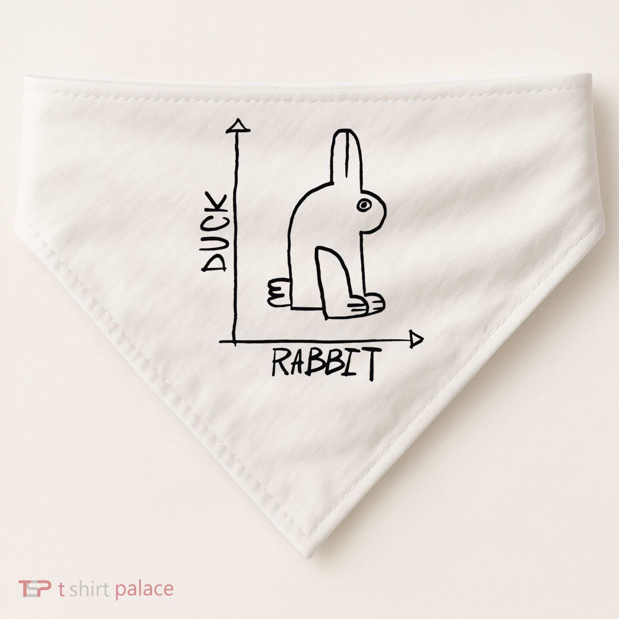 Funny Science Nerd Duck Rabbit Physics Math Geek USA-Made Doggie Bandana