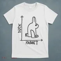 Funny Science Nerd Duck Rabbit Physics Math Geek T-Shirt thumb 5