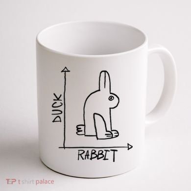 Funny Science Nerd Duck Rabbit Physics Math Geek Coffee Mug back