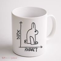 Funny Science Nerd Duck Rabbit Physics Math Geek Coffee Mug thumb 1