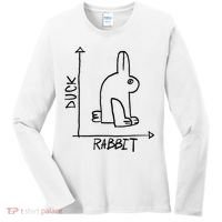 Funny Science Nerd Duck Rabbit Physics Math Geek Women's Long Sleeve Shirt thumb 0
