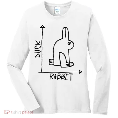 Funny Science Nerd Duck Rabbit Physics Math Geek Women's Long Sleeve Shirt