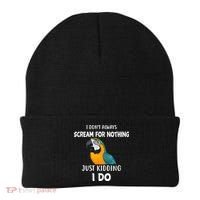 Funny Scream Nothing Blue And Gold Macaw Parrot Bird Funny Gift Beanie thumb 0