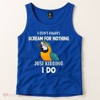 Funny Scream Nothing Blue And Gold Macaw Parrot Bird Funny Gift Tank Top thumb 2