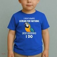 Funny Scream Nothing Blue And Gold Macaw Parrot Bird Funny Gift Toddler T-Shirt thumb 2