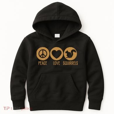 Funny Squirrel Novelty Design Squirrel Lover Kids Hoodie
