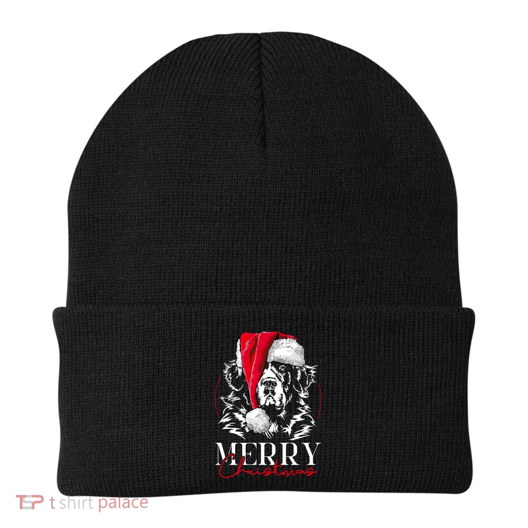 Funny Santa Newfoundland Newfie Merry Christmas Dog Mom Gift Beanie
