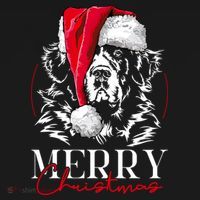 Funny Santa Newfoundland Newfie Merry Christmas Dog Mom Gift Women's Hoodie thumb 2