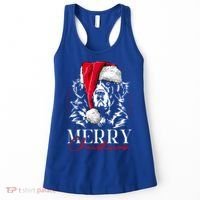 Funny Santa Newfoundland Newfie Merry Christmas Dog Mom Gift Women's Tank Top thumb 0