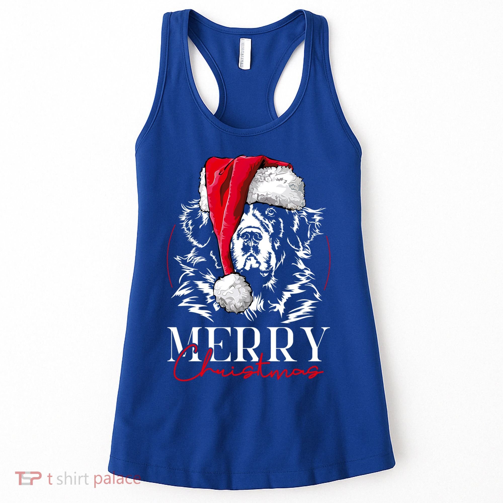 Funny Santa Newfoundland Newfie Merry Christmas Dog Mom Gift Women's Tank Top